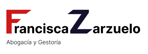 Logotipo de Francisca Zarzuelo Gómez, formado por su nombre y debajo pone abogacía y gestoría